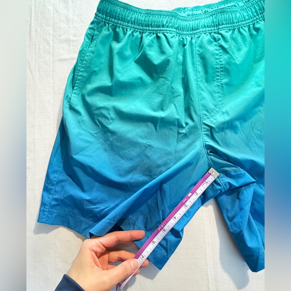 Chubbies Ombre Teal Blue Swim Trunks Men’s Small 7" Inseam Lined - Picture 7 of 8